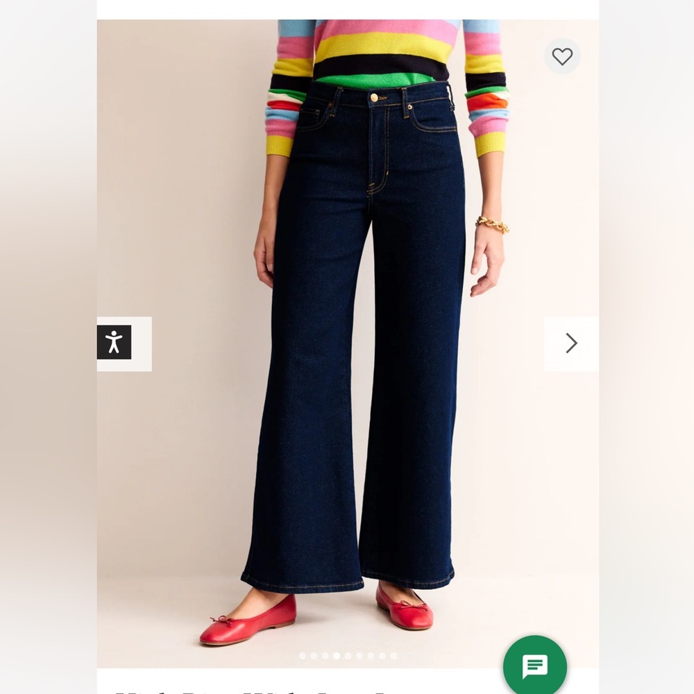 Boden Dark Indigo Wide-Leg Jeans